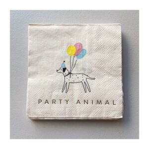 Pack Servilleta “Perrito Party Animal Stamping” x10 unidades