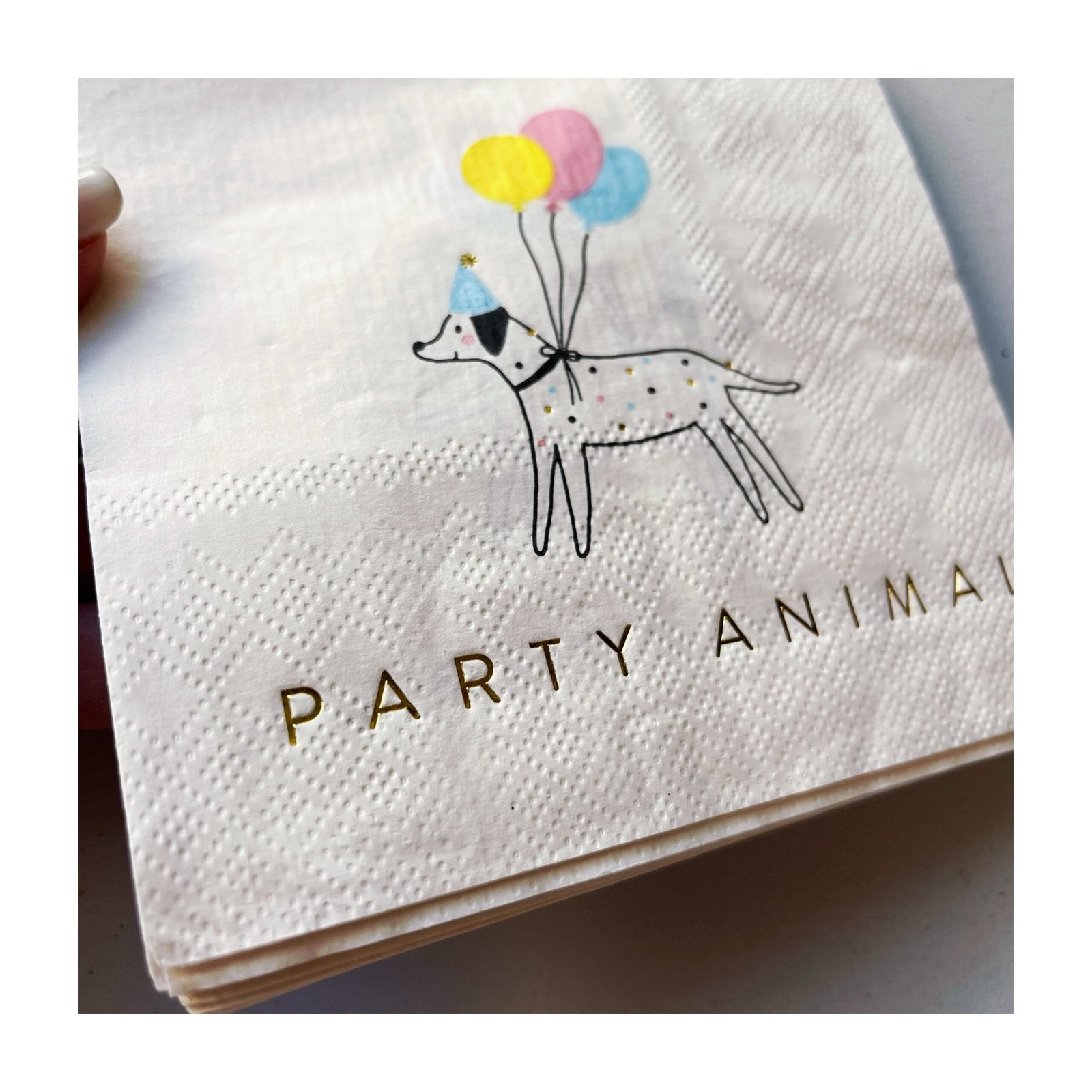 Pack Servilleta “Perrito Party Animal Stamping” x10 unidades - Imagen 2