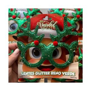 Lente “Reno Gliter Verde” x unidad