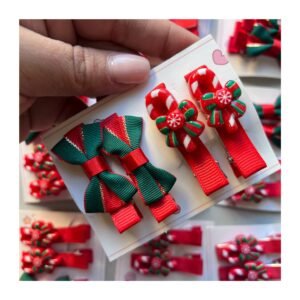 Pack “Hebilla Pinza Moño / Caramelo” x4 unidades