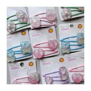 Pack “Hebilla Transparentes Gliter” x2 unidades