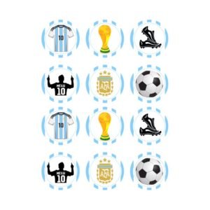 Plancha Sticker “Argentina Modelo / troquelado redondo” x12 unidades