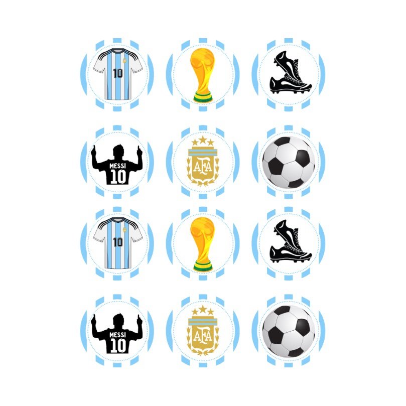 Plancha Sticker “Argentina Modelo / troquelado redondo” x12 unidades