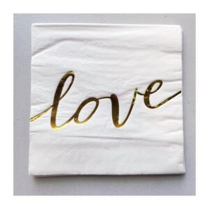 Pack Servilleta Premium “Love Gold” x12 unidades
