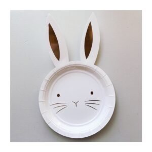 Pack Plato forma “Conejo Orejas Gold” x6 unidades