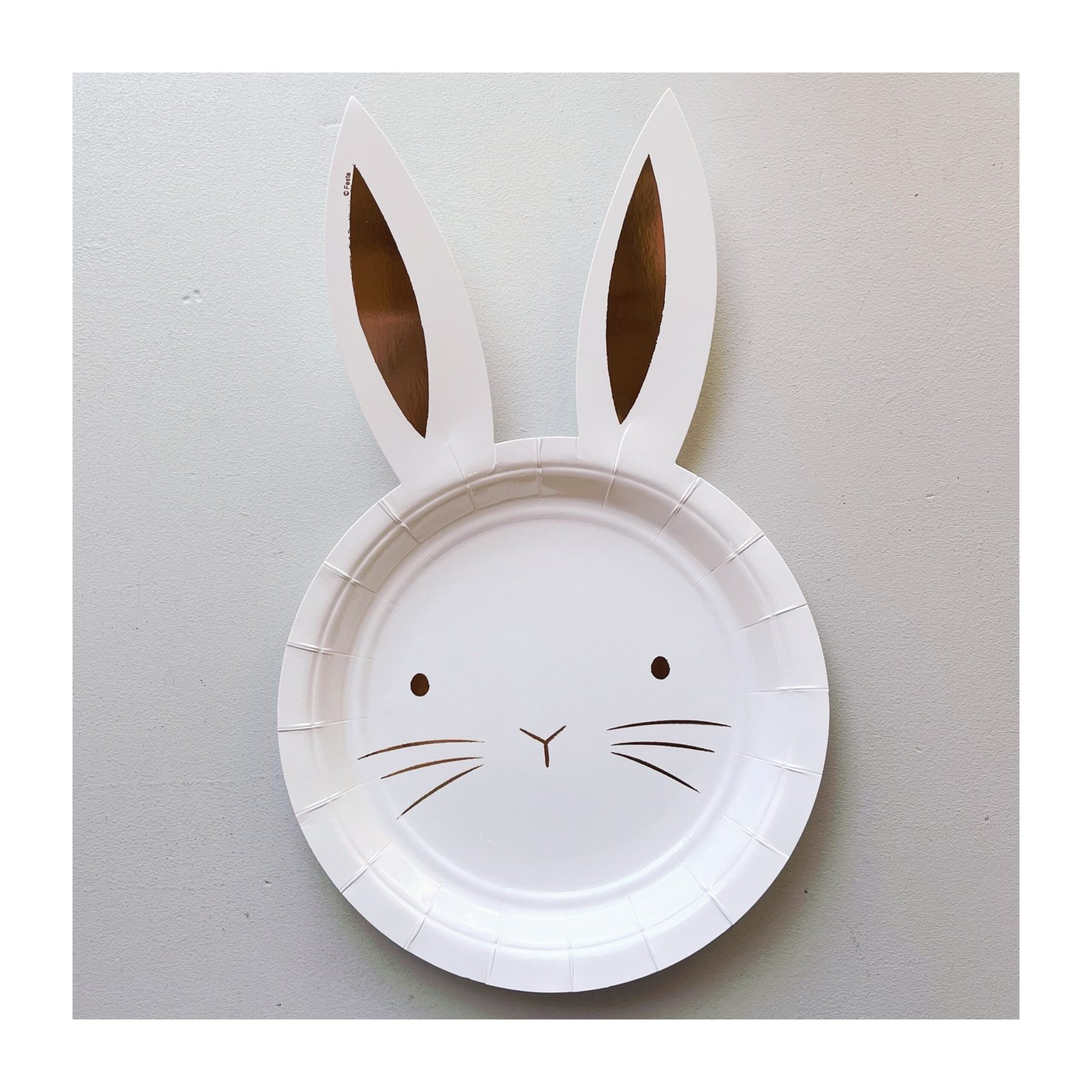 Pack Plato forma “Conejo Orejas Gold” x6 unidades