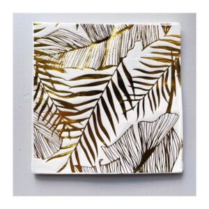 Pack Servilleta Premium “Hojas Palmeras Gold” x12 unidades
