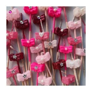 Pack Vela forma “Moño con aplique” x5 unidades