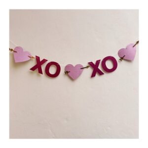 Guirnalda “San Valentín XO XO XO con corazones cupido” x unidad