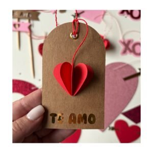 Tag “Corazón 3D con Frase” x unidad