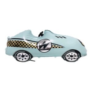 Globo forma “Auto Carrera Celeste Pastel” x unidad