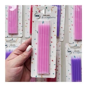Blíster Vela “Rosa Pastel” x5 unidades