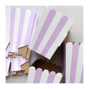 Pack “Pochoclera Linea Lila Pastel” x10 unidades