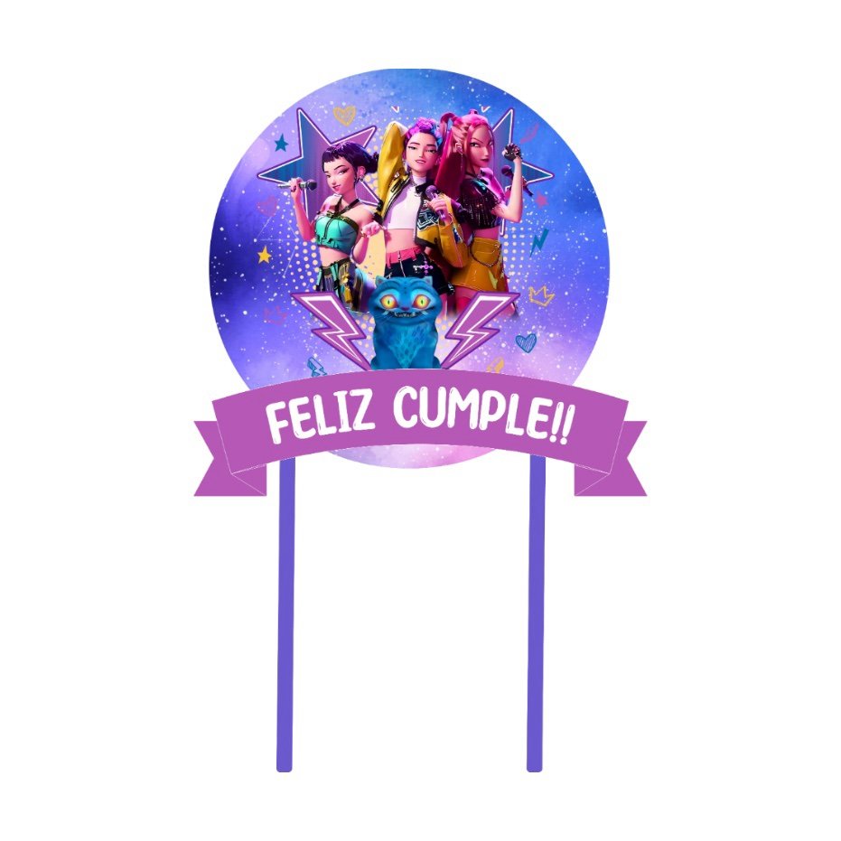Cake Toper “Guerreras K-Pop” x unidad