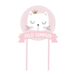 Cake Toper “Gatita Rosa” x unidad