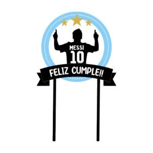 Cake Toper “Silueta Messi” x unidad