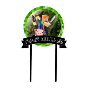 Cake Toper “Minecraft” x unidad
