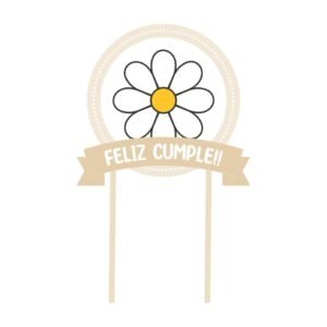 Cake Toper “Margarita Beige” x unidad