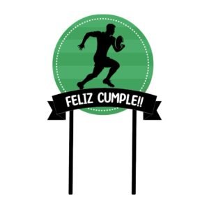 Cake Toper “Rugby” x unidad