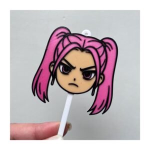 Toper / Llavero “Guerrera K-Pop Mira (Fucsia)” x unidad