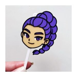 Toper / Llavero “Guerrera K-Pop Rumi (Violeta)” x unidad