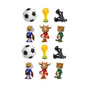 Plancha Sticker “Mascota Mundial 2026 /Modelo troquelado contorno ” x12 unidades