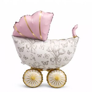 Globo Forma “Carrito Bebé Rosa” x unidad