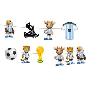 Guirnalda “Mascota Mundial con Camiseta Argentina” x unidad