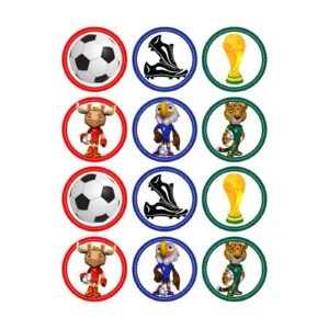 Plancha Sticker “Mascota Mundial 2026 /Modelo troquelado Redondo” x12 unidades