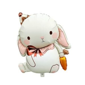 Globo forma “Conejo Cumpleañero con zanahoria” x unidad