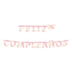 Banderín “Feliz Cumpleaños Iridiscente” x unidad