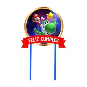 Cake Toper “Mario Bross Galaxy” x unidad