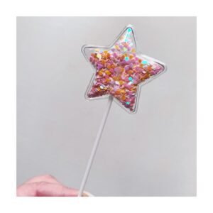 Varita “Estrella Burbuja con confeti” x unidad