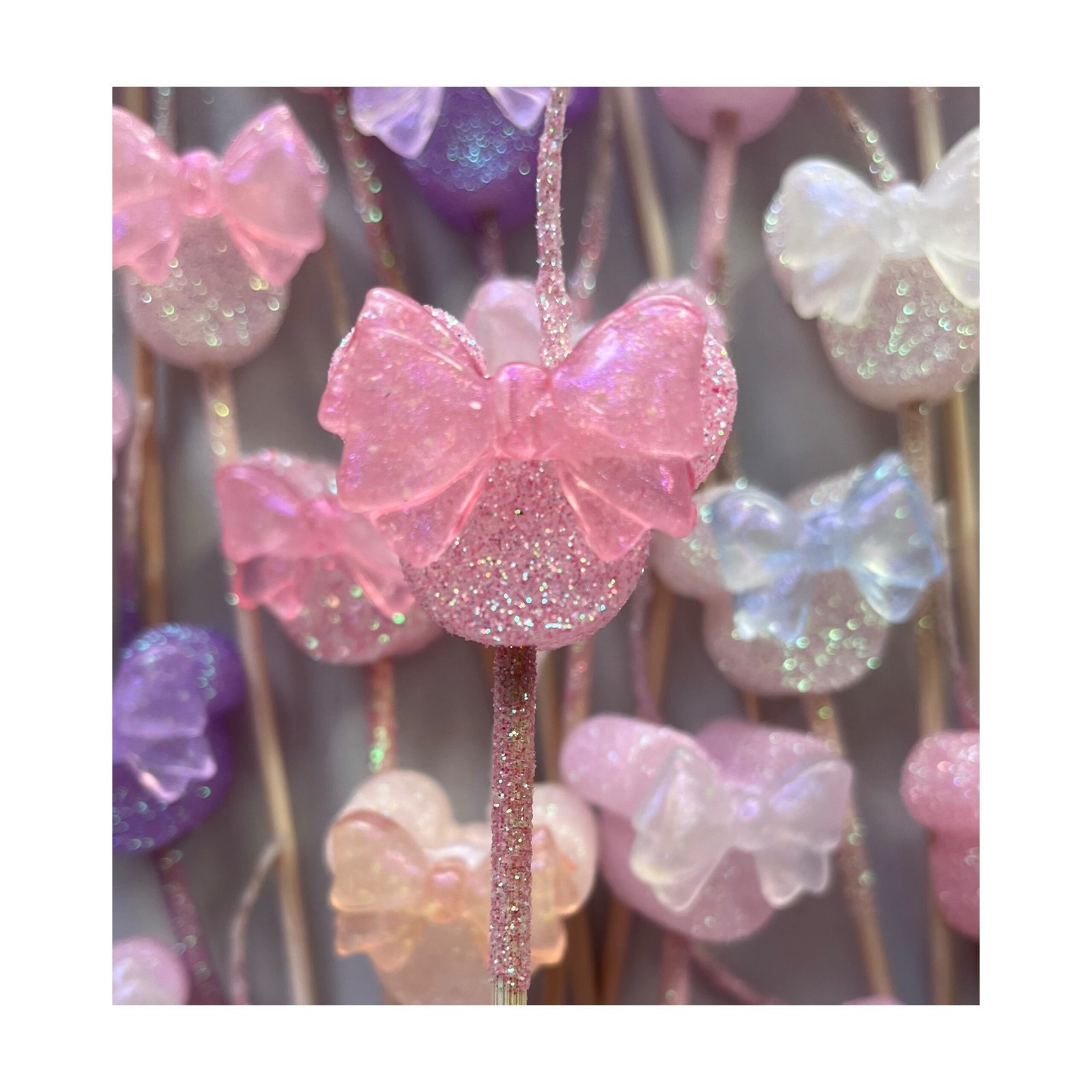 Pack Vela Forma "Minnie Mouse con aplique" x5 unidades - Imagen 2