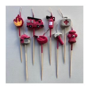 Pack Vela Forma “Set Bombero” x8 unidades