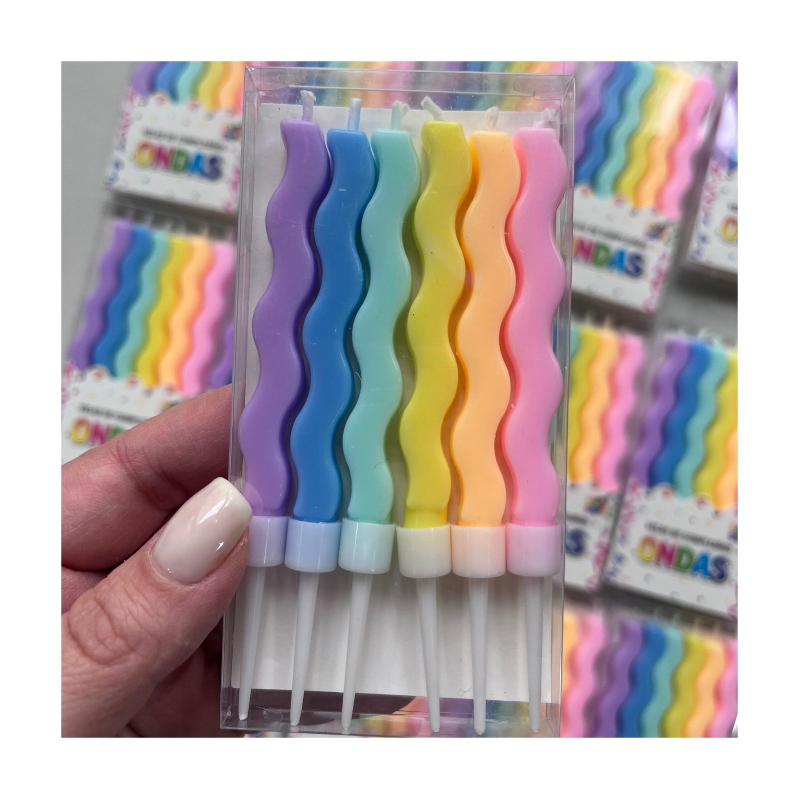 Blister “Velita Onda Pastel” x6 unidades