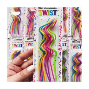 Blister “Velas Twist Multicolor” x6 unidades
