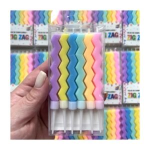 Blister “Velita ZigZag Pastel” x6 unidades
