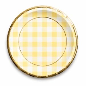 Pack Plato “Cuadrille Amarillo Pastel” x8 unidades