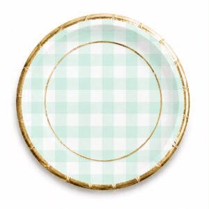 Pack Plato “Cuadrille Aqua Pastel” x8 unidades