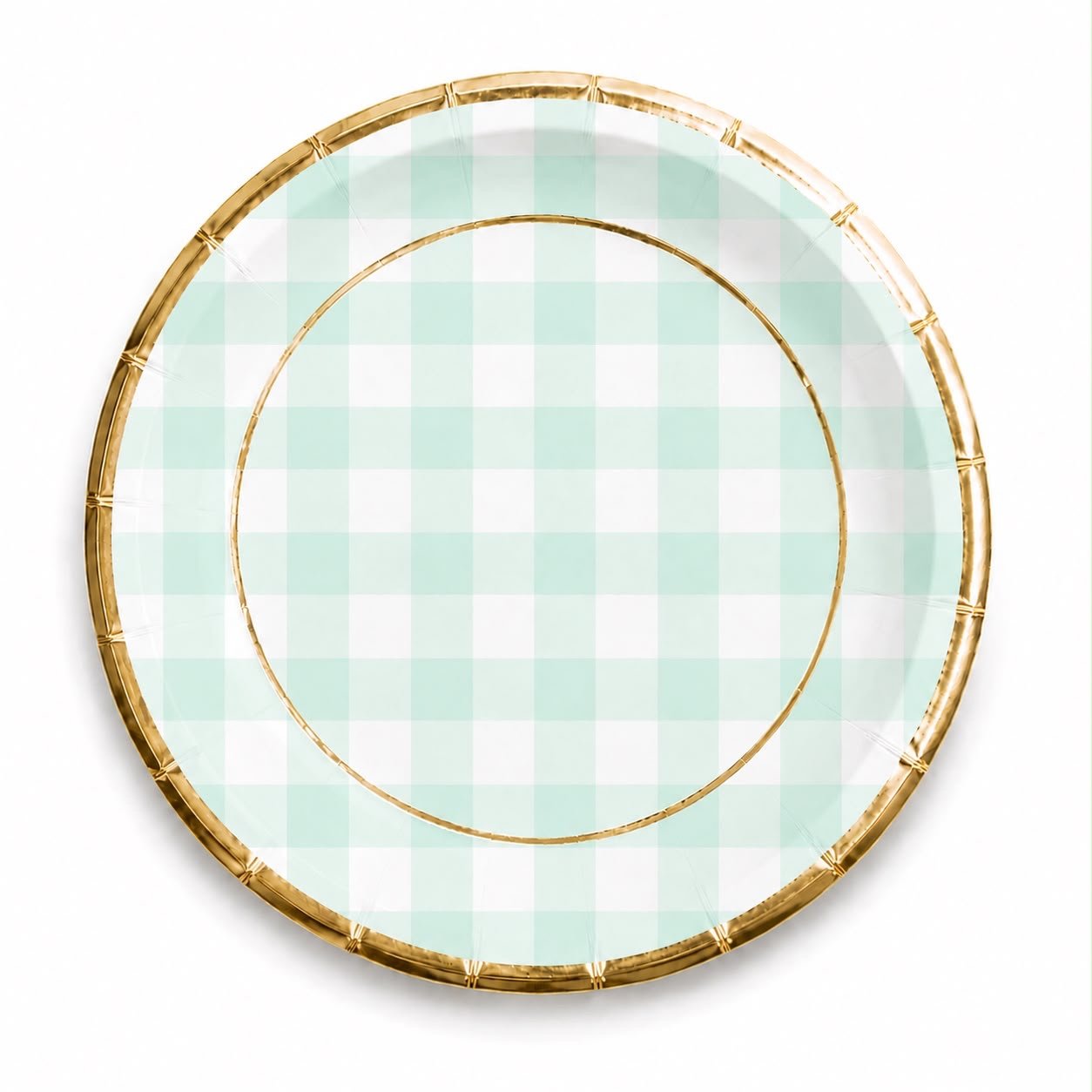 Pack Plato “Cuadrille Aqua Pastel” x8 unidades
