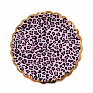 Pack Plato Scallop “Animal Print Lila” x8 unidades