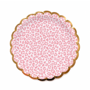 Pack Plato Scallop “Animal Print Rosa” x8 unidades