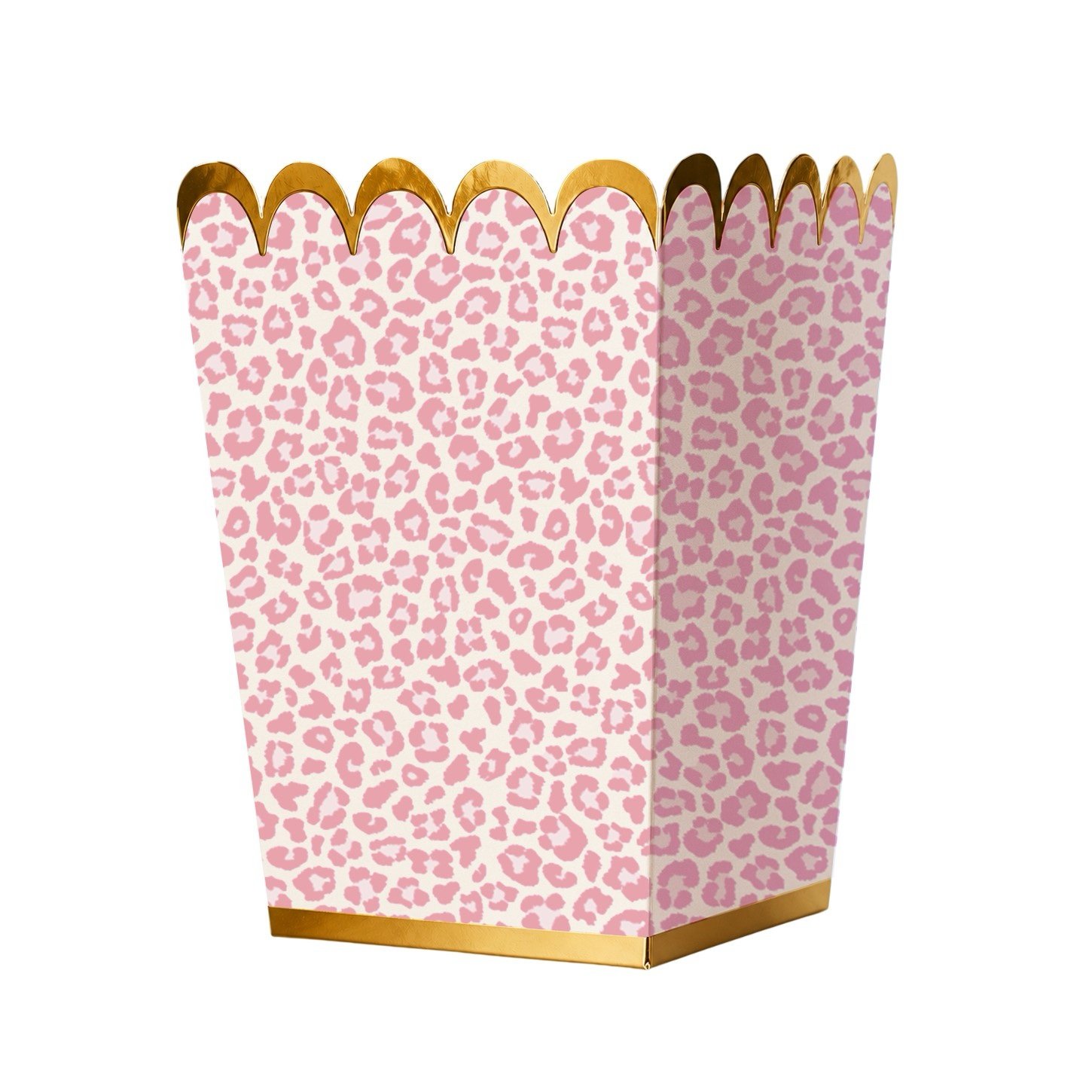 Pochoclera “Animal Print Rosa con stamping” x8 unidades