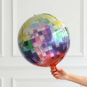 Globo Forma “Bola Disco Multicolor 4D” x unidad