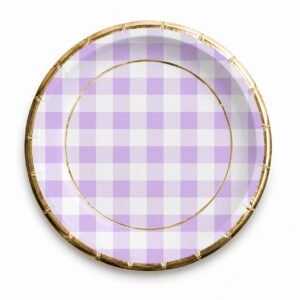 Pack Plato “Cuadrille Lila Pastel” x8 unidades