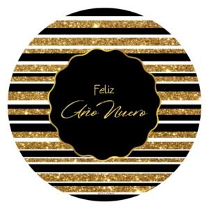 Pack Plato de Sitio "Feliz Año Nuevo" x6 unidades