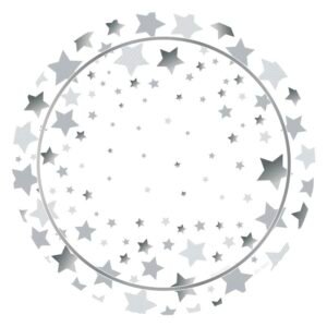 Pack Plato de Sitio "Estrella Plata" x6 unidades