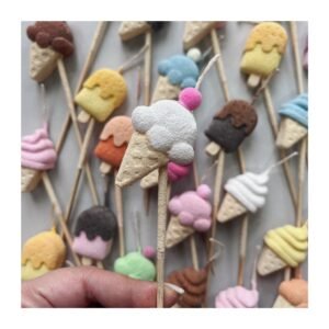 Pack Vela Forma “Helados Medianos” x5 unidades