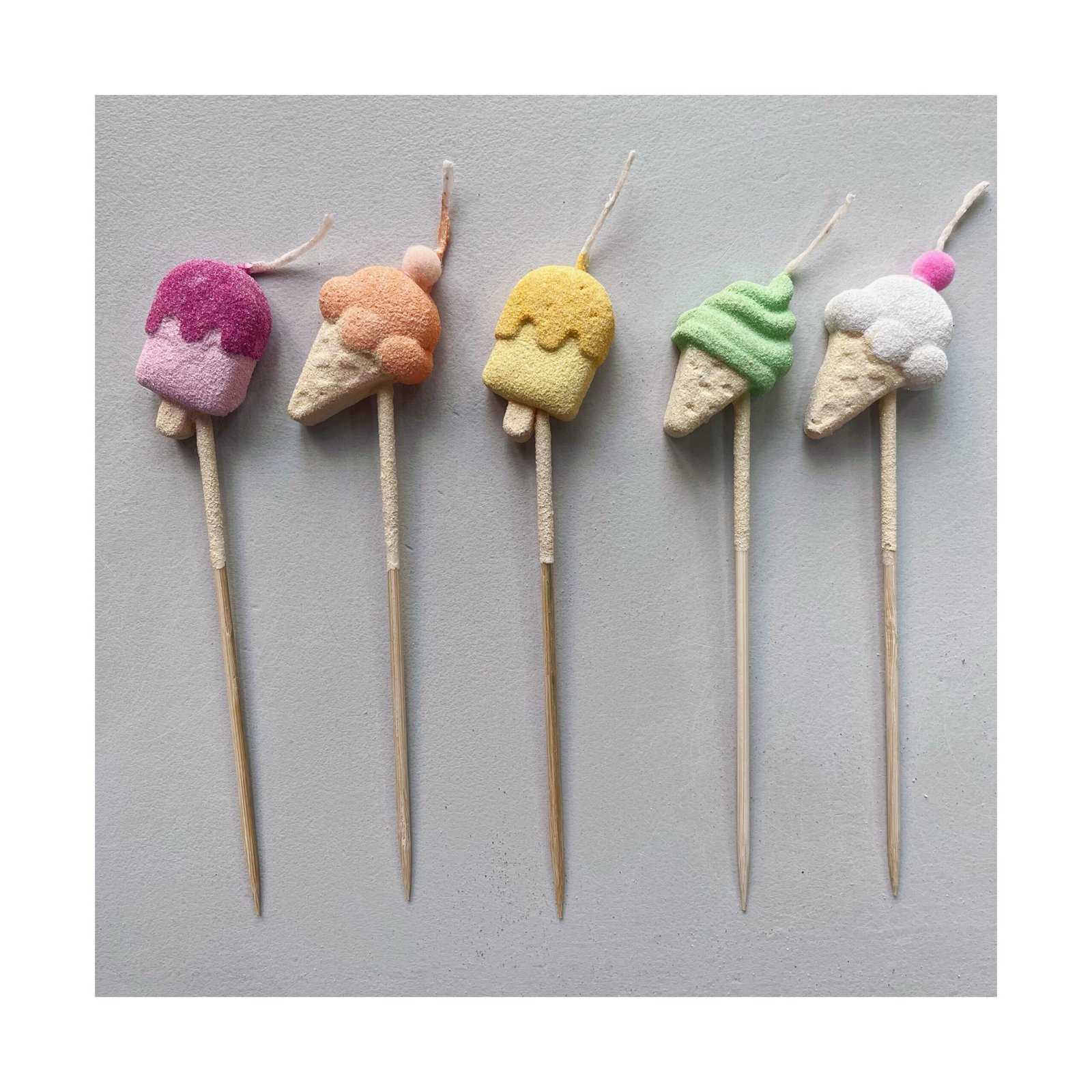 Pack Vela Forma “Helados Medianos” x5 unidades - Imagen 3